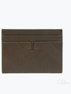 Embossed Check Leather Card Wallet Military - BURBERRY - BALAAN 2