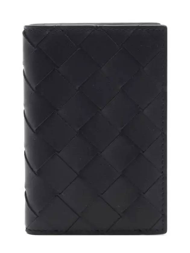 Intrecciato Flap Card Case Black - BOTTEGA VENETA - BALAAN 2