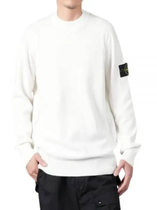 Compass Motif Knit Top White - STONE ISLAND - BALAAN 2