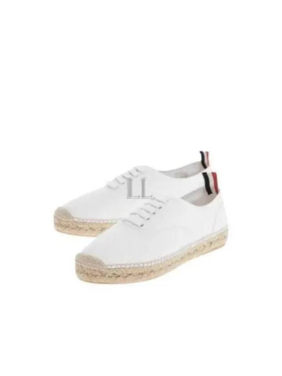 Canvas Espadrilles Heritage Low Top Sneakers White - THOM BROWNE - BALAAN 2