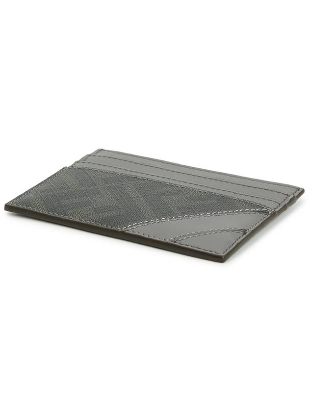 Diagonal FF Canvas Card Wallet Grey - FENDI - BALAAN 4