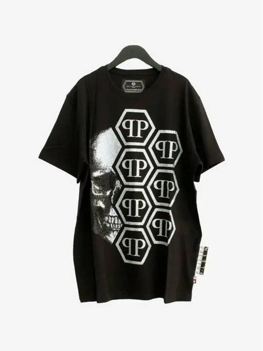 Men's Short Sleeve T-Shirt Black MTK3339 PJY002N 0270 C 9 - PHILIPP PLEIN - BALAAN 1