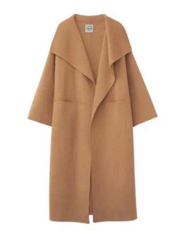 Signature Wool Cashmere Single Coat Camel - TOTEME - BALAAN 2