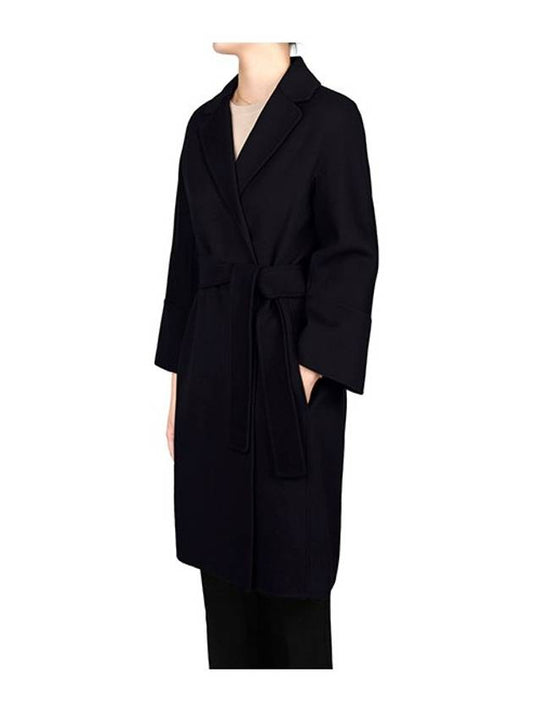 Arona Belt Virgin Wool Single Coat Black - MAX MARA - BALAAN 2