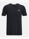 Men's UA Seamless Grid Short Sleeve T Shirt Black - UNDER ARMOUR - BALAAN 2