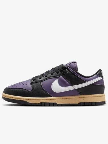 Dunk Low Top Sneakers Black Purple - NIKE - BALAAN 1