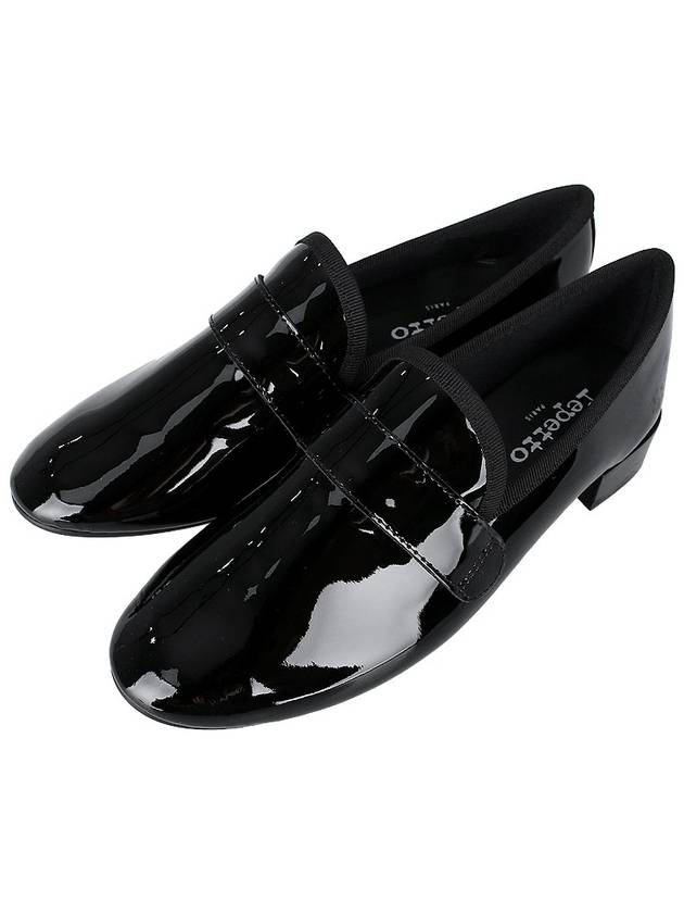 Women's Michael Patterned Leather Loafers Black - REPETTO - BALAAN 3