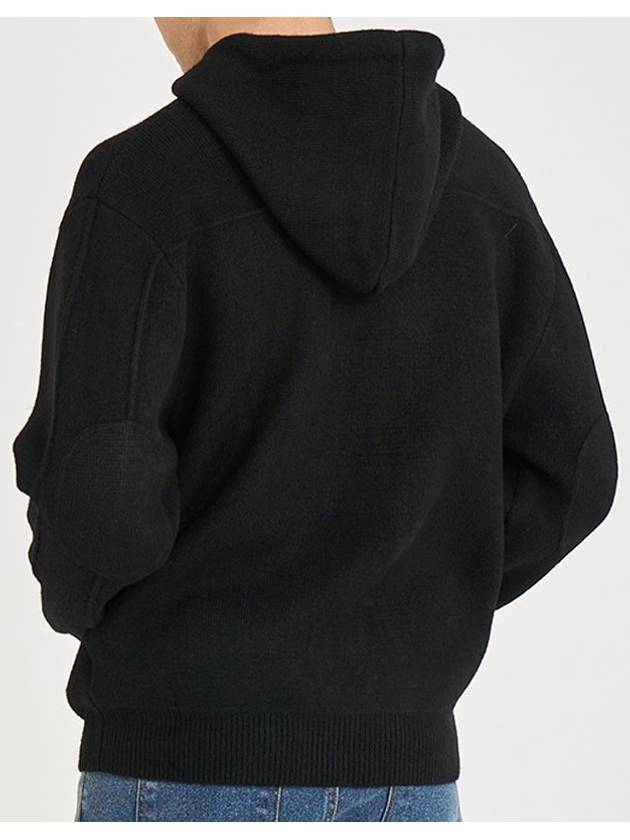 Overfit hooded knit BLACK - BLACKBROWN - BALAAN 4