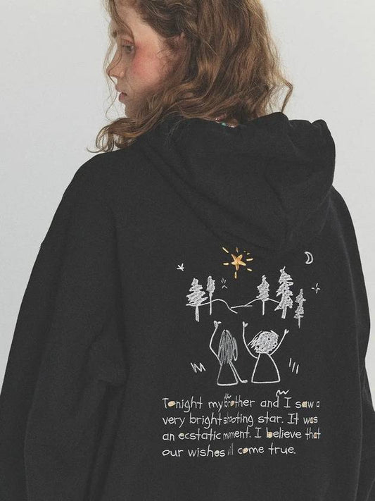 Happy Memory embroidered hoodie black - CPGN STUDIO - BALAAN 2