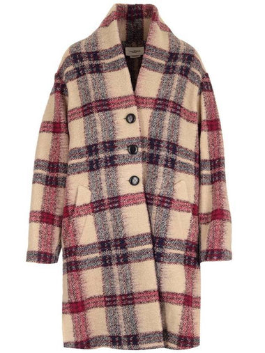 Wool Check Gabrielle Single Coat - ISABEL MARANT - BALAAN 1