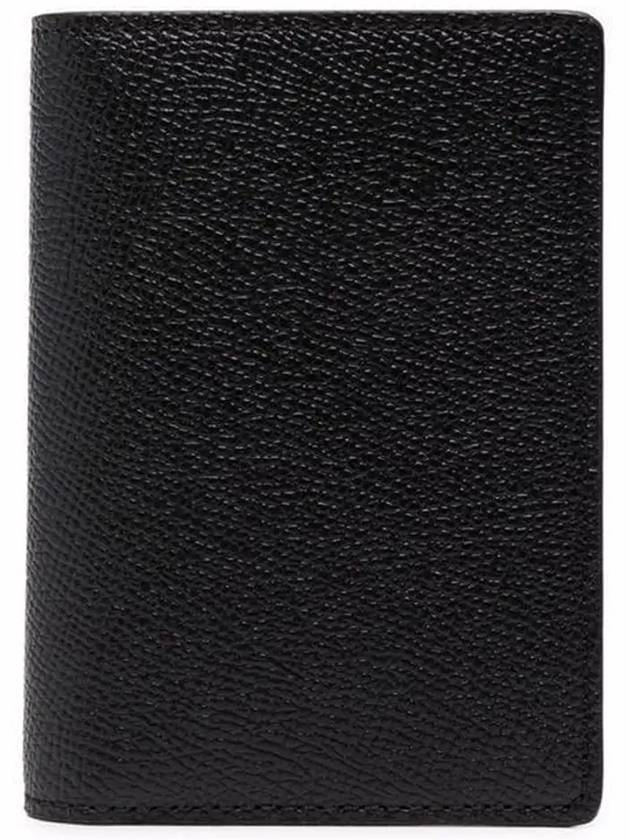 Stitched Bi-Fold Leather Card Wallet Black - MAISON MARGIELA - BALAAN 4