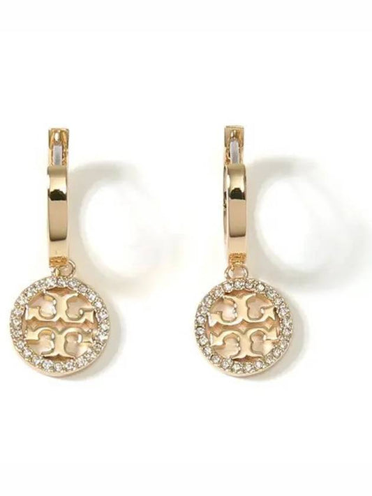 Miller Pave Hoop Earrings Gold - TORY BURCH - BALAAN 2