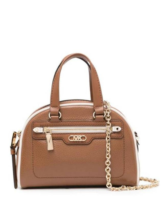 Williamsburg Small Pebbled Leather Satchel Tote Bag Brown - MICHAEL KORS - BALAAN 1