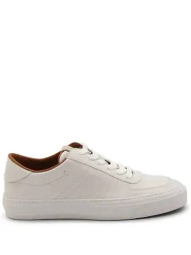 Leather Low Top Sneakers White - MONCLER - BALAAN 1