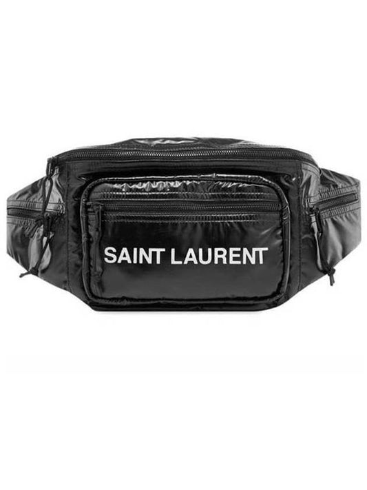 Nylon Logo Nux Belt Bag Black - SAINT LAURENT - BALAAN 1