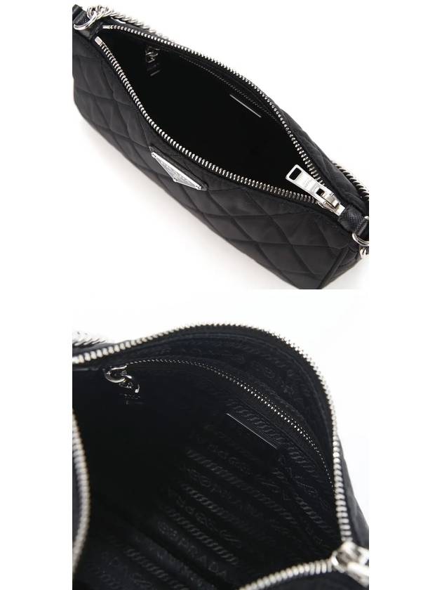 Tessuto Quilted Chain Shoulder Bag Black - PRADA - BALAAN 4