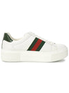 Women's Leather Low Top Sneakers White - GUCCI - BALAAN 5