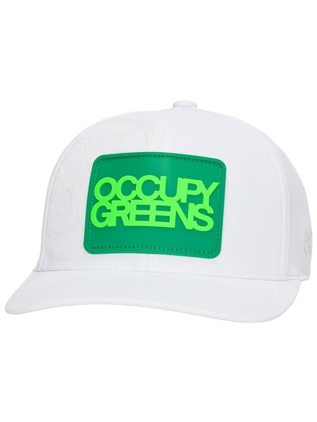 Occupy Greens Stretch Twill Ball Cap Snow - G/FORE - BALAAN 1