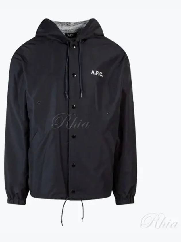 Greg Logo Print Windbreaker Navy - A.P.C. - BALAAN 2