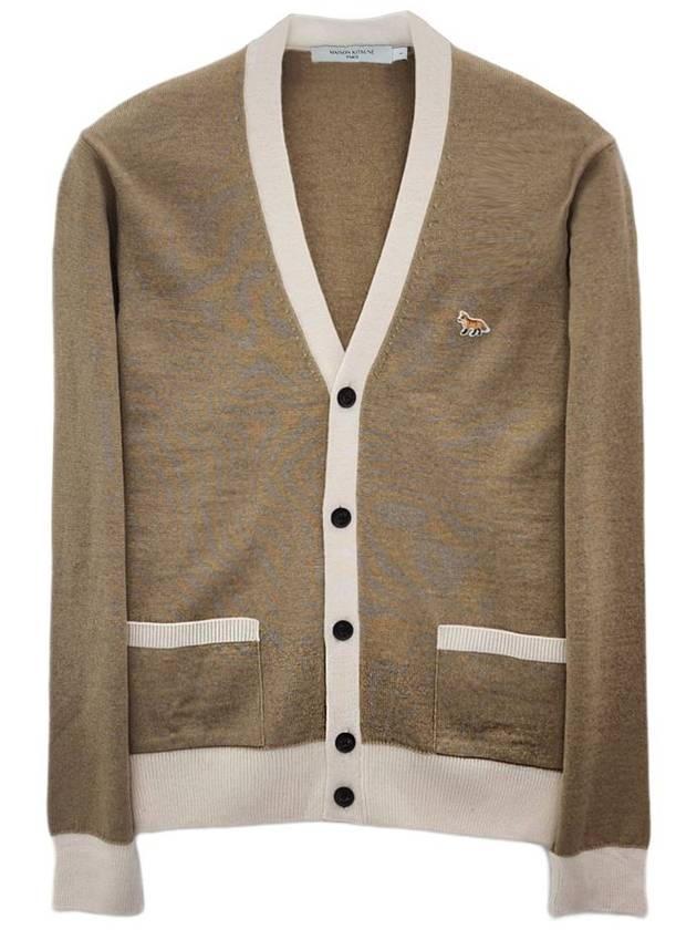 Baby Fox Bicolor Classic Cardigan Beige - MAISON KITSUNE - BALAAN 2