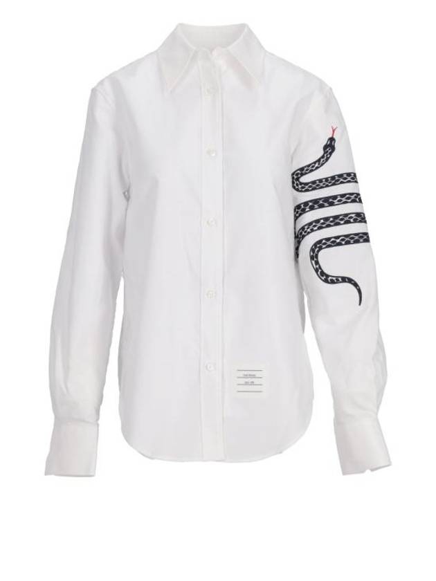 Easy fit point collar shirt white - THOM BROWNE - BALAAN 1