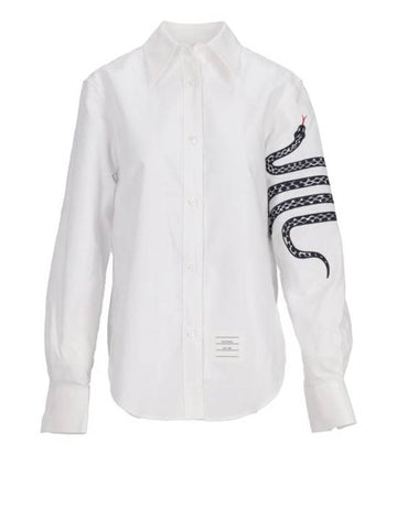 Easy fit point collar shirt white - THOM BROWNE - BALAAN 1