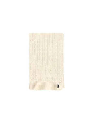 WC0525 110 Pony Cable Knit Muffler - POLO RALPH LAUREN - BALAAN 1