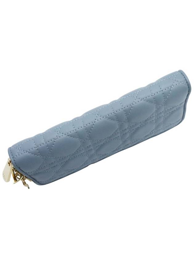 Women s Long Wallet Dior Christian S0007ONMJ M81B Cloud Blue Cannage Lady Voyageur Sheepskin - DIOR - BALAAN 4