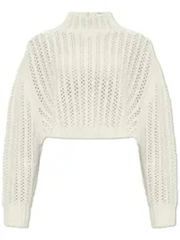 Hodeida Wool Knit Top White - MAX MARA - BALAAN 1