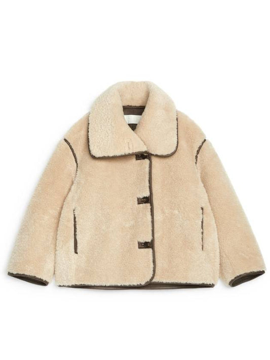 women s fur jacket beige - ARKET - BALAAN 1