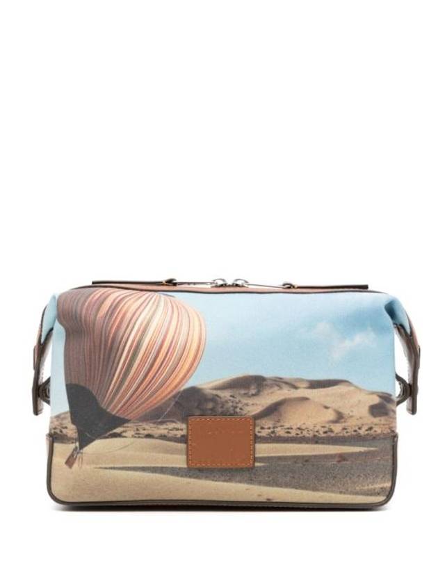 Men's Balloon Print Zippered Leather Clutch Bag - PAUL SMITH - BALAAN 1