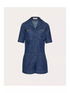 Chambray denim jumpsuit - VALENTINO - BALAAN 1