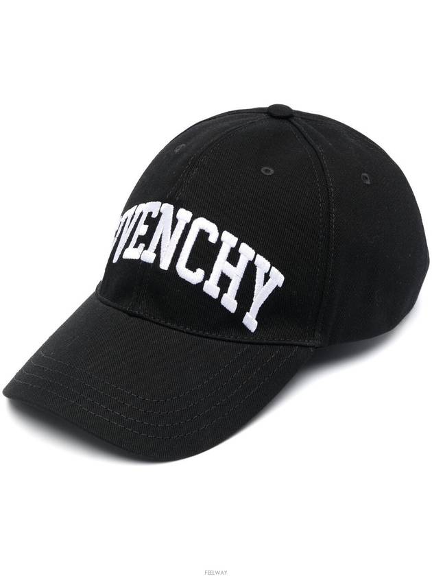 logo embroidered baseball ball cap black - GIVENCHY - BALAAN.