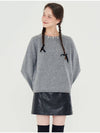 Jewelry Neck Wool Knit Top Grey - METAPHER - BALAAN 2