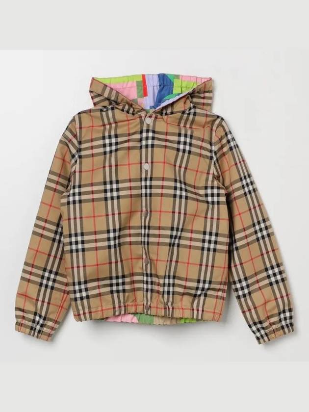 Kids Check Reversible Windbreaker Jacket - BURBERRY - BALAAN 2