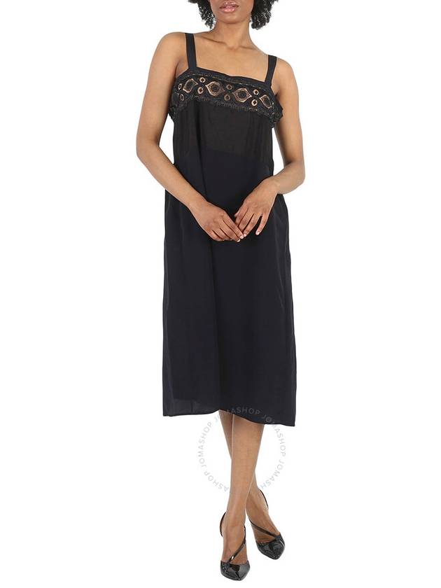 Silk Viscose Midi Dress Black - MAISON MARGIELA - BALAAN 2