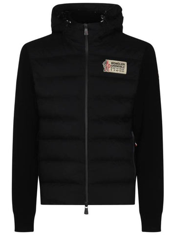 Men s padded hooded zip up black - MONCLER - BALAAN 1