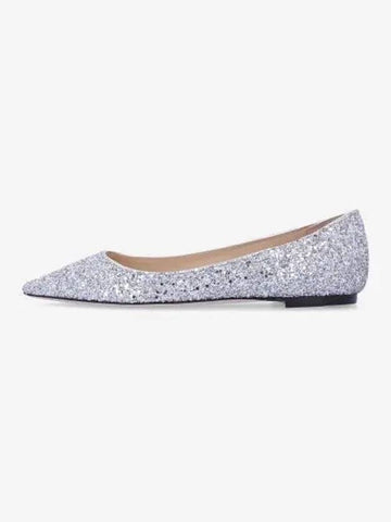 Romy glitter flat shoes silver ROMYFLATCGF - JIMMY CHOO - BALAAN 1