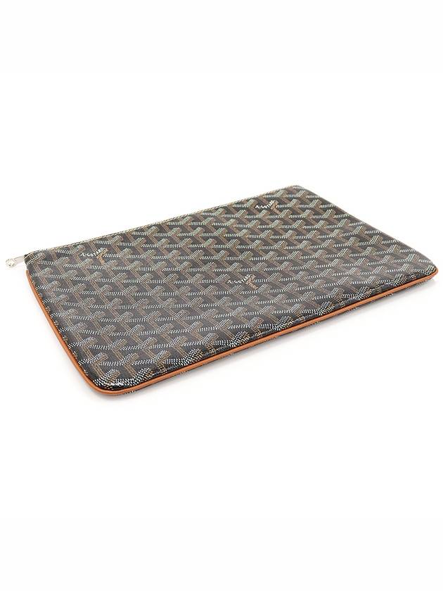 APMSENAT2 MM Black Tan Goyadin Canvas Senna Clutch - GOYARD - BALAAN 4