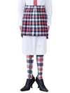 Women's Tartan Twill Mini Pleated Skirt Blue - THOM BROWNE - BALAAN 3