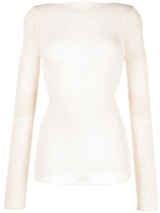 Low Classic Transparent Yarn Boat-Neck Knit Clothing - LOW CLASSIC - BALAAN 1