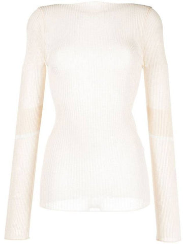 Low Classic Transparent Yarn Boat-Neck Knit Clothing - LOW CLASSIC - BALAAN 1