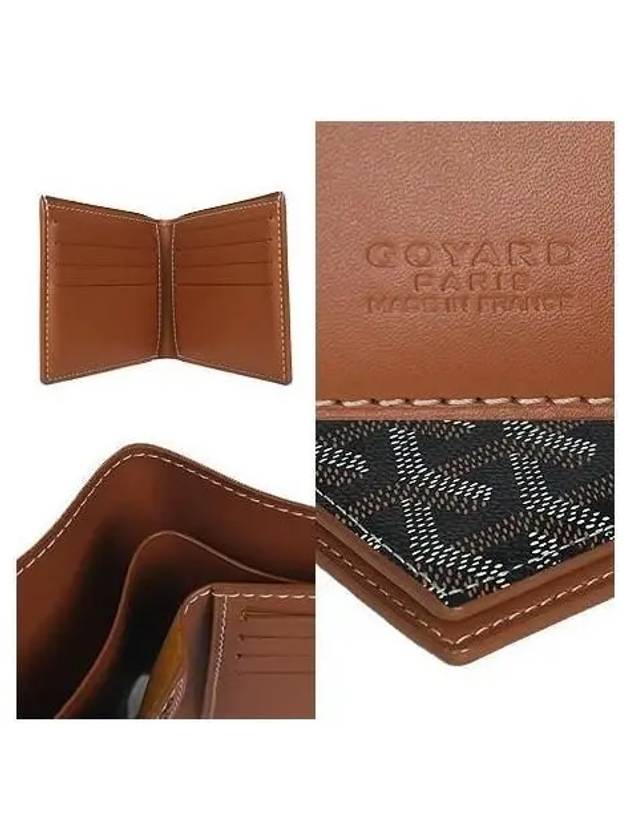 PVC Black Color Tan Leather Victoire Half Wallet - GOYARD - BALAAN 5