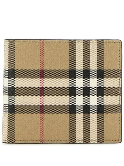 Check Motif Half Wallet Beige - BURBERRY - BALAAN 2