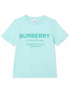 Kids Horseferry Logo T Shirt Sky Blue 8051432 - BURBERRY - BALAAN 2