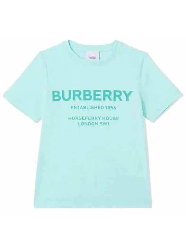 Kids Horseferry Logo T Shirt Sky Blue 8051432 - BURBERRY - BALAAN 2