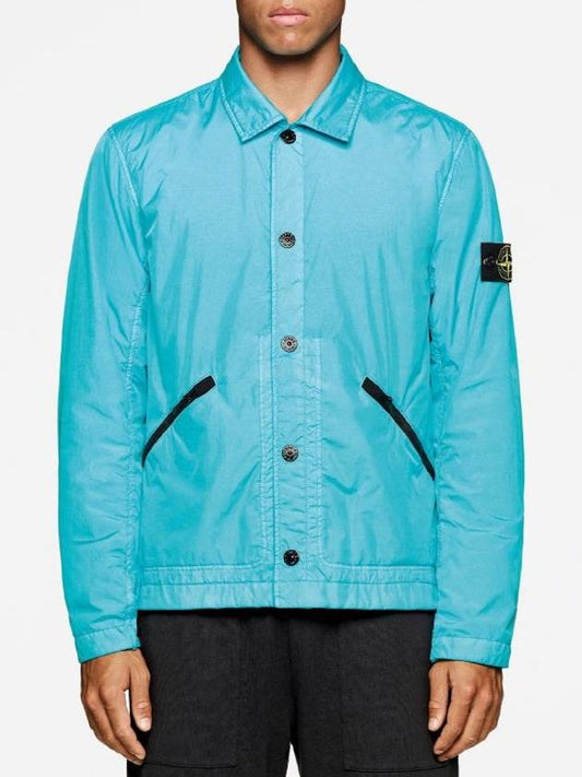 Garment Dye Crinkle Wraps Polartec Alpha Jacket Blue - STONE ISLAND - BALAAN 2