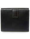 Gancini Leather Half Wallet Black - SALVATORE FERRAGAMO - BALAAN 4