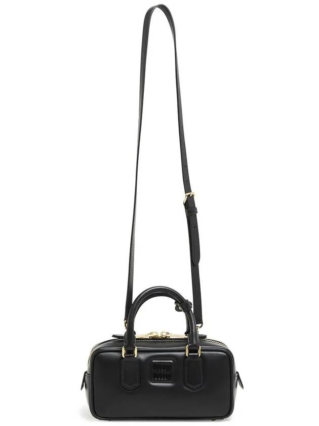 Arcadi Leather Shoulder Bag Black - MIU MIU - BALAAN 7