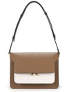 Saffiano Trunk Medium Shoulder Bag Brown - MARNI - BALAAN 6